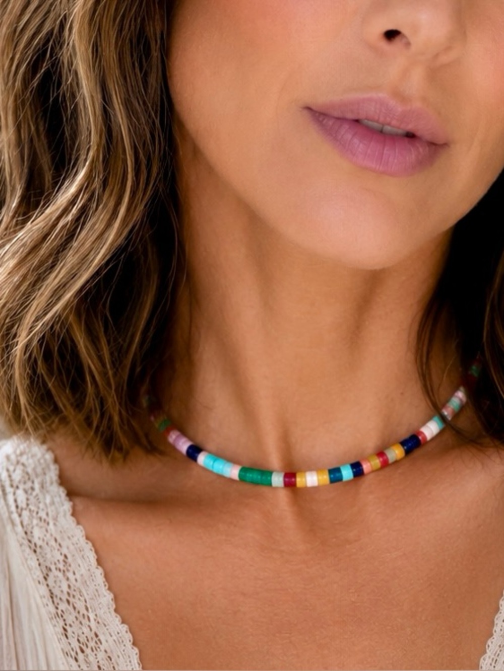 ROXANNE ASSOULIN CANDY NECKLACE
 candy Multicolor enamel Beaded Necklace - Women